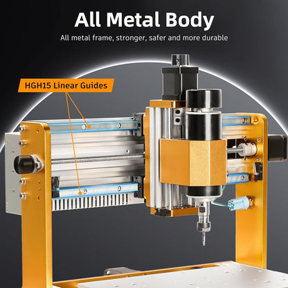 3018 Pro Ultra CNC Machine 500W All-Metal CNC Router Machine, Upgraded 3 Axis Engraver Machine Limit Switches & Emergency-Stop with GRBL Offline Control for Metal, Wood, Acrylic, PCB MDF
