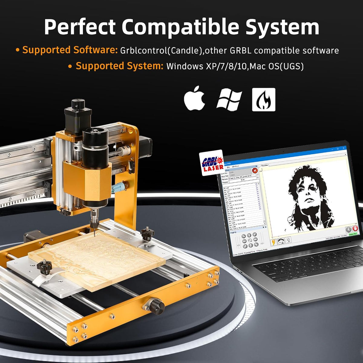 3018 Pro Ultra CNC Machine 500W All-Metal CNC Router Machine, Upgraded 3 Axis Engraver Machine Limit Switches & Emergency-Stop with GRBL Offline Control for Metal, Wood, Acrylic, PCB MDF